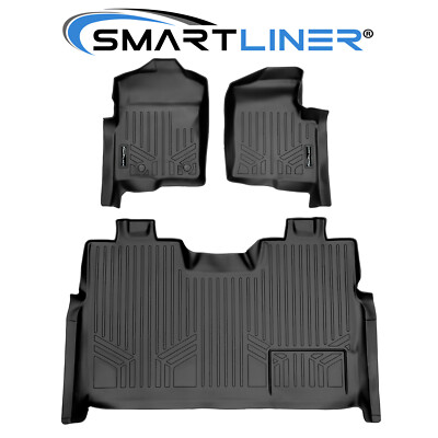 SMARTLINER Custom Fit Floor Mats Liner Set 2011-2014 Ford F-150 SuperCrew Cab