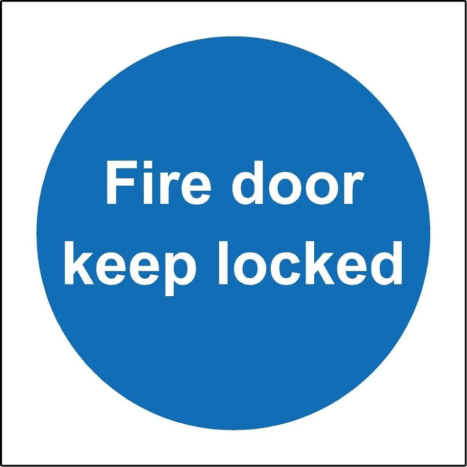 KPCM DISPLAY LTD Fire door keep locked Safety sign