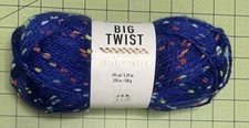 BIG TWIST Totally Tweed 295yds Worsted Acrylic Blend Yarn SOMETHING BLUE