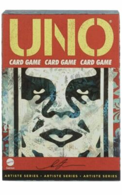 NEW Mattel UNO Artiste Series Shepard Fairey Card Game Artist OBEY Collector Edi