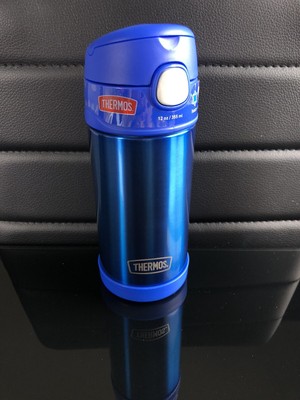 Kids Thermos Water Bottle 12 Oz Durable Insulated Stainless Steel - Blue