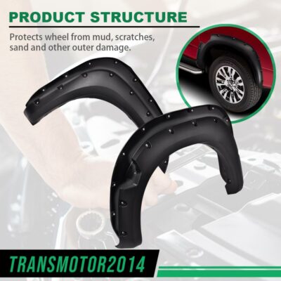 4x Fender Flares Front&Rear Fits For 2004-15 Nissan Titan Pocket Style Textured