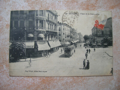 FRANKREICH CPA 34 BEZIERS PLACE DE LA REPUBLIQUE TRAMWAY (E3)