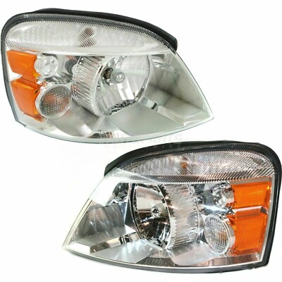 New Halogen Headlight Assembly Left & Right Side Fits 2004-2007 Ford Freestar
