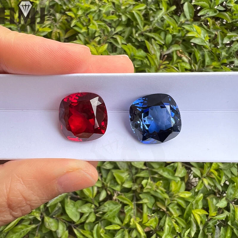 CERTIFIED Lab Grown Sapphire Ruby Cushion Ring Loose Gemstone 0.8 ct -24 ct 16mm - Image 4 of 4