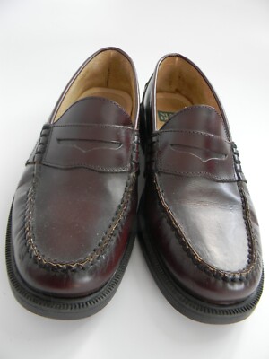 Mens Nunn Bush Burgundy Leather Upper Penny Loafer Shoes  display picture 1