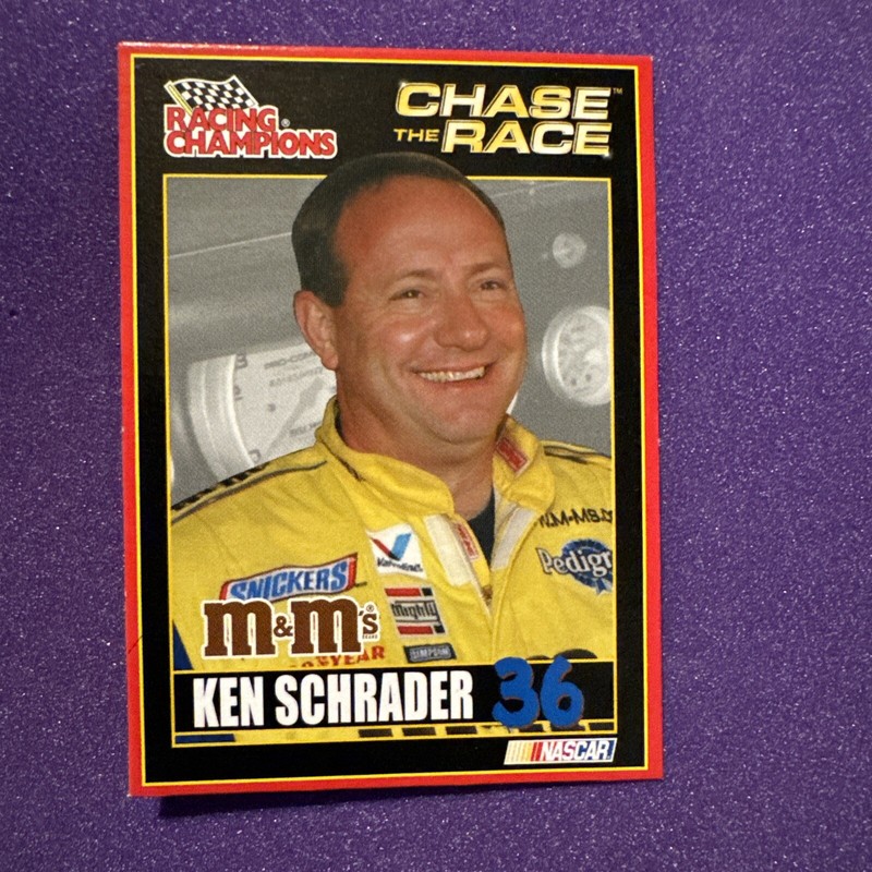 KEN SCHRADER 2002 CHASE THE RACE M & M'S CARD