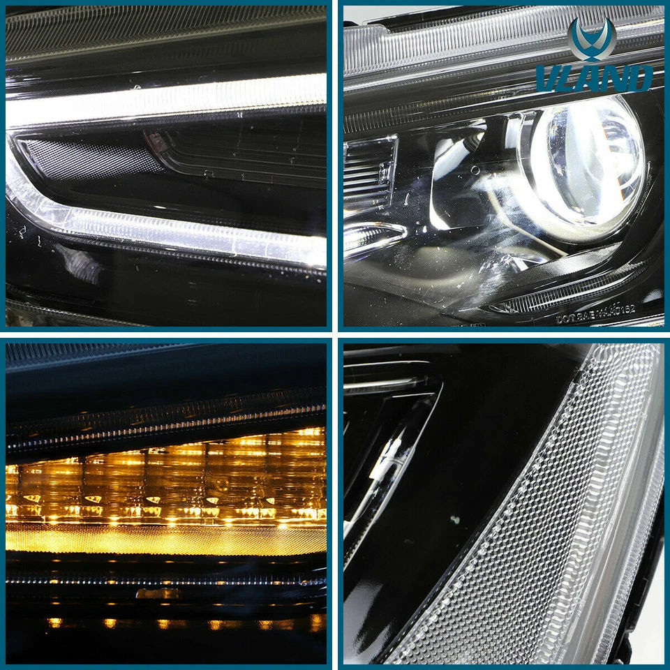 VLAND LED Projector Headlights For Mitsubishi Lancer EVO X 2008-2017 Plug & Play - Image 3 of 4