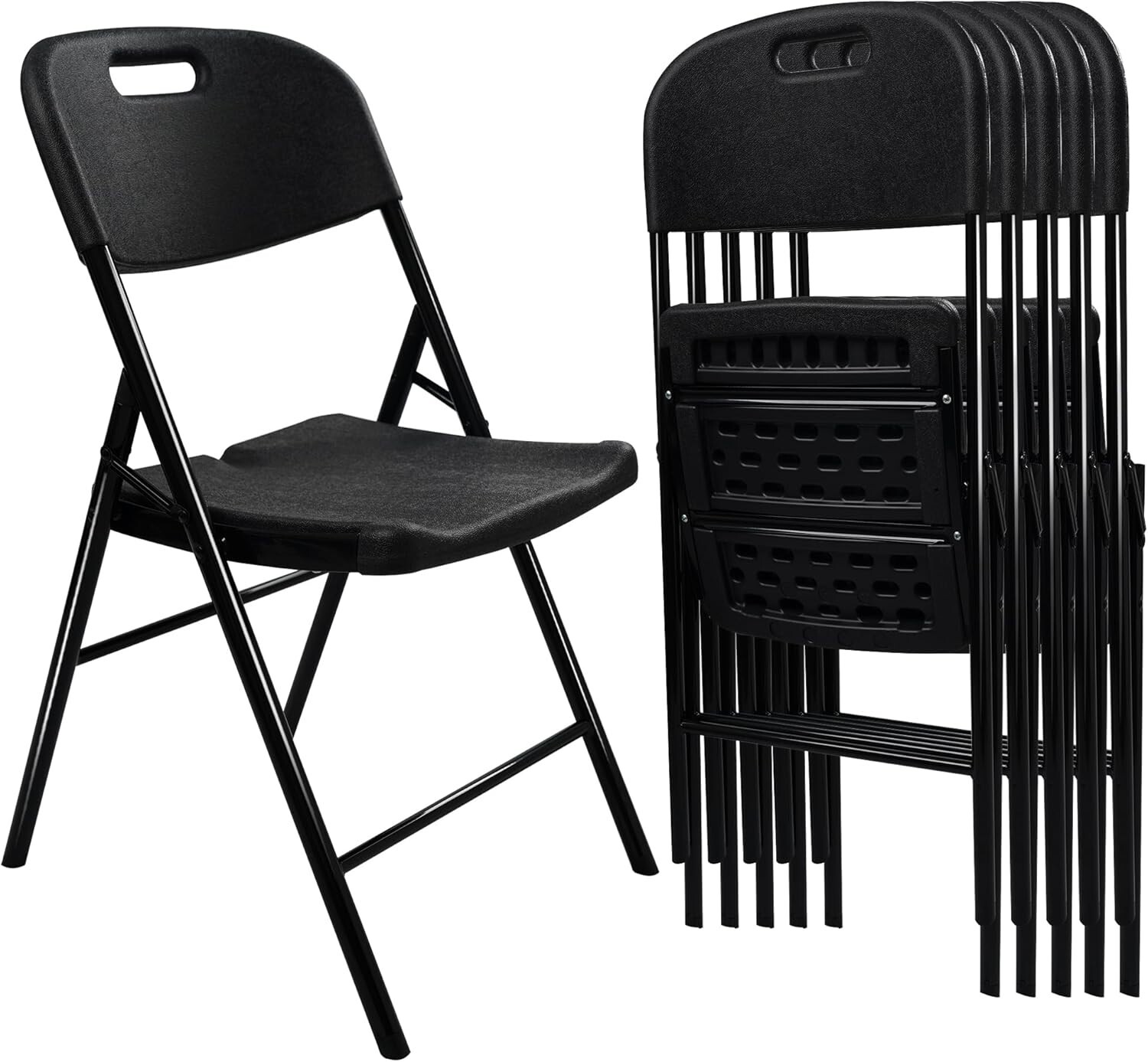 6 Pack Folding Chair, 700 lb Weight Capacity,Indoor/Outdoor Heavy Duty Foldable