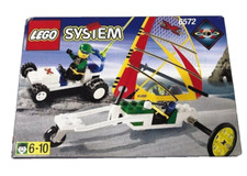 Vintage LEGO System 6572 Wind Rider Windsurf Buggy Sail Car Set Complete Box