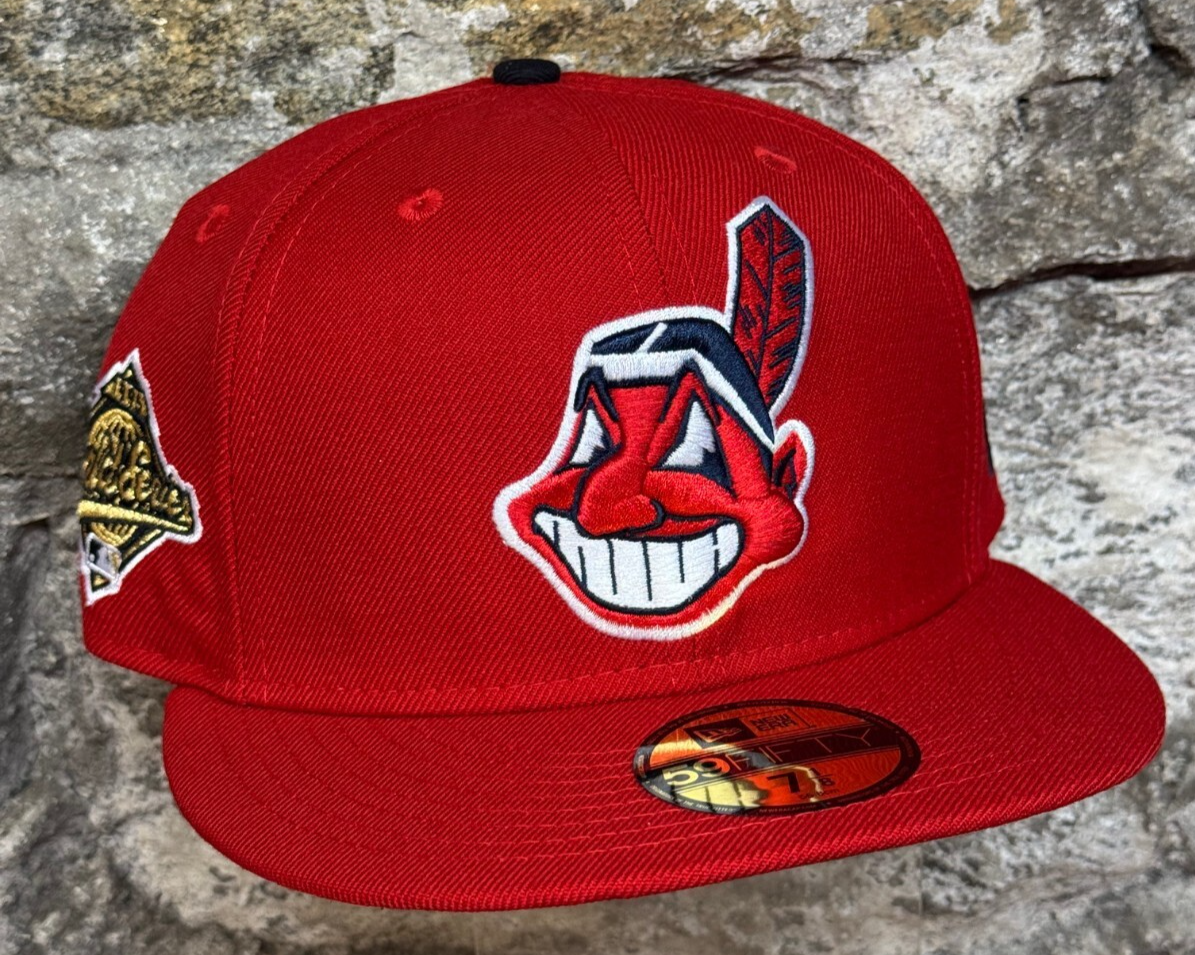 Cleveland Indians Wahoo New Era Fitted Club 59Fifty RED