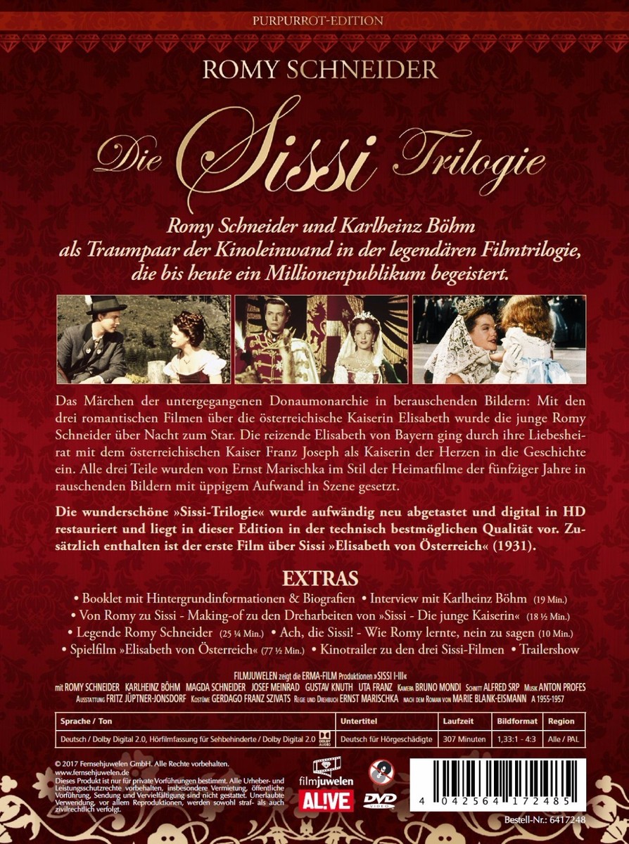 Sissi Trilogie (1-3) Purpurrot Edition Romy Schneider