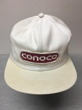 Vtg CONOCO Oil Patch Mesh Snapback Trucker Baseball Hat Cap K Brand USA