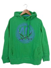 SANSIBAR Kapuzensweatshirt Damen Sweat Gr. DE 38 grün Casual-Look