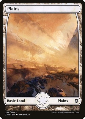 2020 Magic: The Gathering: ZNR - Plains 266 Full Art (#266, L, Lightly Played)