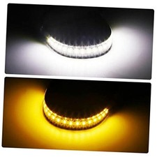   2PCS Motorcycle LED Turn Signal 2Pcs Fork Switchback LED Strips - White Amber
