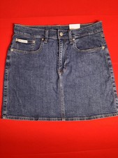 NWT Calvin Klein Jeans Blue Denim Mini Skirt Size 29 NWT, Style 477022X 0017