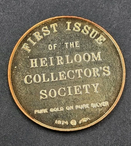 1974 Heirloom Collector's Society Pure Gold on Pure Silver Proof Medal