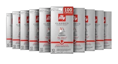 ⚡️ILLY Caffè 100 Capsule Compatibili NESPRESSO CLASSICO LUNGO 100% Arabica⚡️