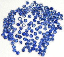 10 PCS. ROUND 3 MM. MACHINE CUT BLUE SAPPHIRE LAB CORUNDUM