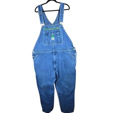 Liberty Overalls Mens 46x30 Blue Denim Bib Workwear Carpenter Farm Utility