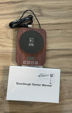 Electric Sourdough Starter Warmer Heating Pad w/ Thermostat Timer Wood Grain