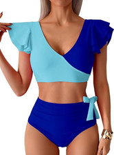 NEW Women's 2 piece Swimsuit - size XXL in a Pretty Two-Toned Blue