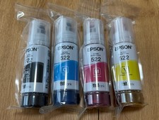 Genuine Epson 522 Ink Bottles 4 Pack for ET-2720 ET-2800 ET-2803 Exp 07/2030
