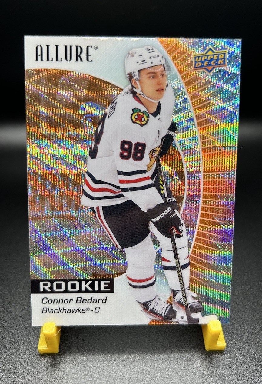 2023-24 UPPER DECK ALLURE ORANGE SLICE ROOKIE #102 CONNOR BEDARD SP Blackhawks