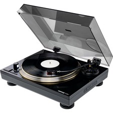 Reloop TURN 5 Direct Drive Fully Manual Three-Speed Stereo Turntable, Black-Gold
