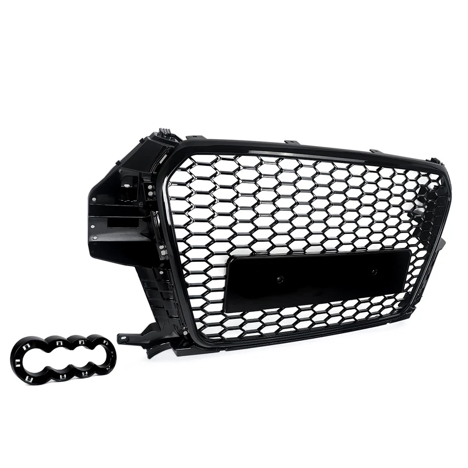 For Audi Q3 SQ3 2013-2015 RSQ3 Style Front Bumper Grille Mesh Grill Gloss Black Foto 3 de 4