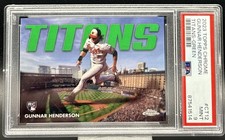🔥🔥 2023 Gunner Henderson Topps Chrome TITANS ROOKIE Green /99 RC PSA 9 🔥🔥
