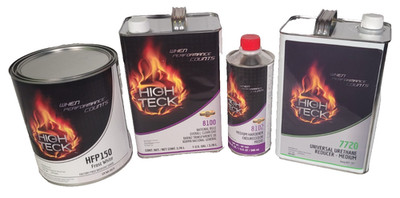 HIGH TECK HFP150 GM 8624 Frost White Basecoat Paint, 8100 Clearcoat & Reducer
