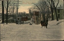 Camden, Maine ME Main Street Winter Leighton 1915 Antique Vintage Postcard