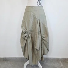 Vintage 00s grunge fairy fairycore sage midi maxi asymmetrical skirt pinterest S