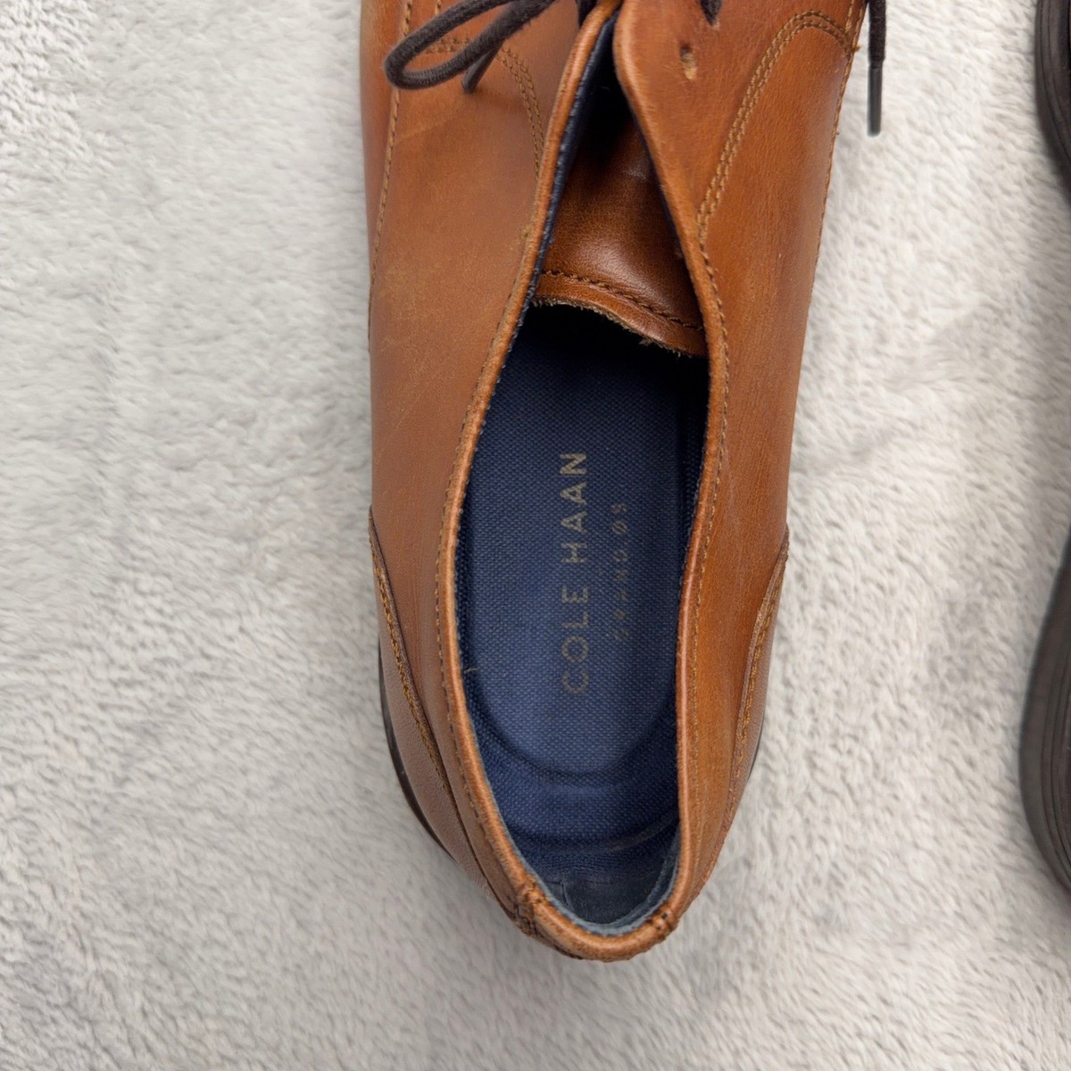 Cole Haan Dress Shoes Mens 11 Brown British Tan Grand OS Leather Derby Men main image 4