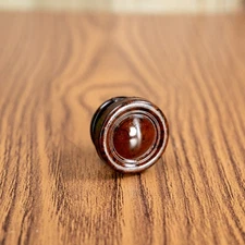 Vintage 1930s Bakelite Radio Knob Brown  1/4" Opening w/ Set Screw