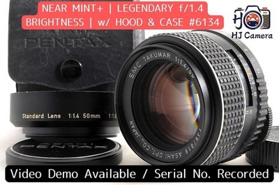 [NEAR MINT+] Pentax SMC Takumar 50 mm f/1.4 MF Prime Objektiv M42 mit Haube...