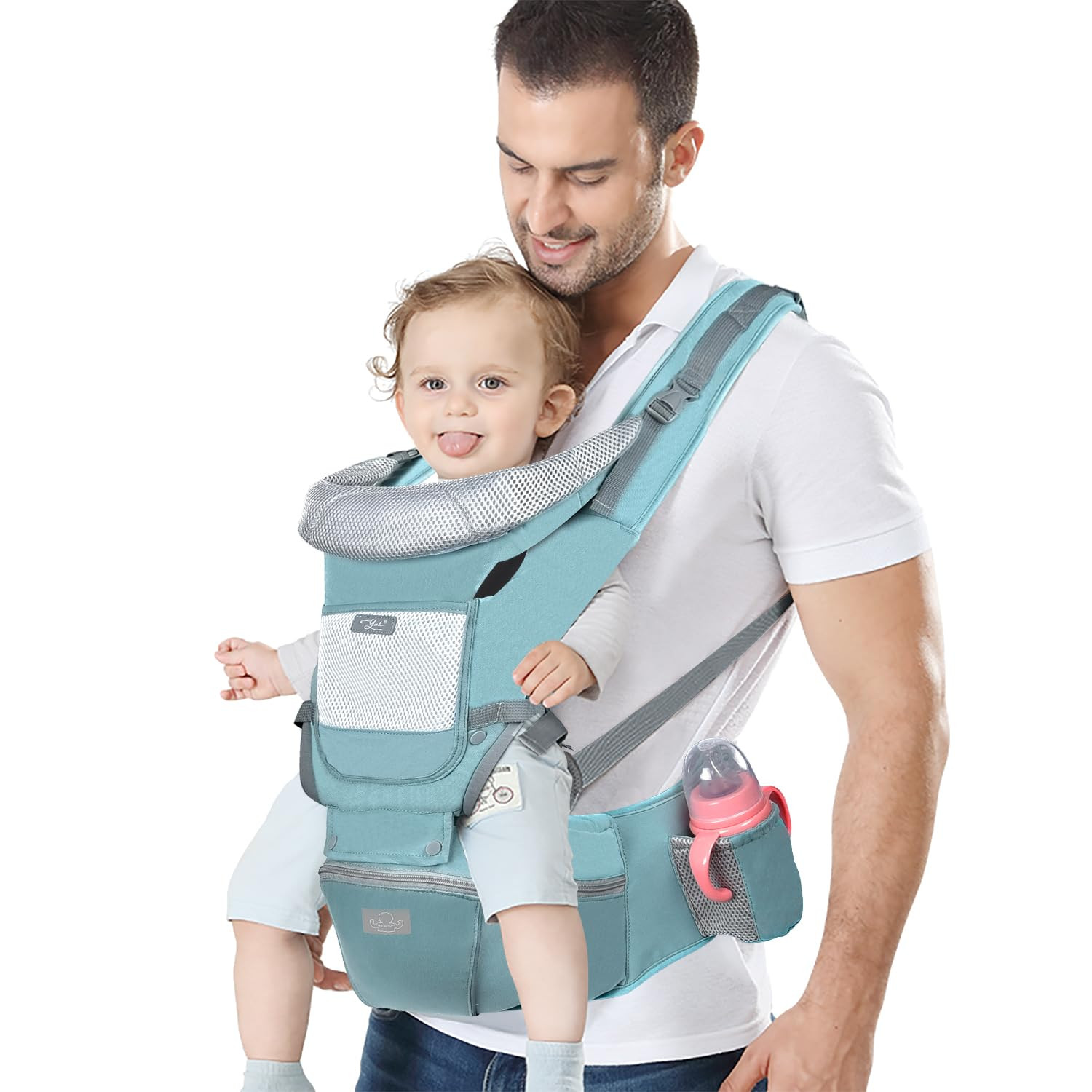 Baby Carrier Ergonomic Infant Carrier with Hip Seat Kangaroo Bag Soft Baby Carri