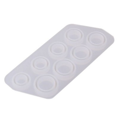 Flat Rings Silicone Mould 8 Sizes Jewelry Mould Resin Casting Mold Pendant Mold