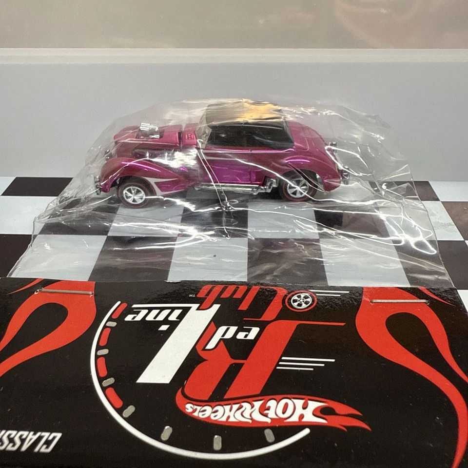Coche de fiesta Hot Wheels Classic Cord Redline Club Pink 2006 Nationals RLC Foto 3 de 4