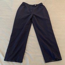 Vintage Evan Picone Pants Womens 16 Blue Wool Lined Straight Dress Slacks 80s
