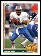 Warren Moon 1991 Upper Deck #460 Oilers NFL READ FREE SHIPPING AutographDen