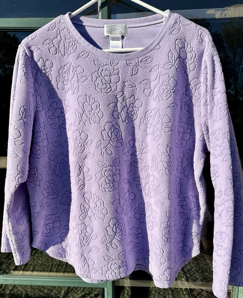 Sudadera Pullover Floral Lavanda Oscar De La Renta Talla Grande Foto 2 de 4