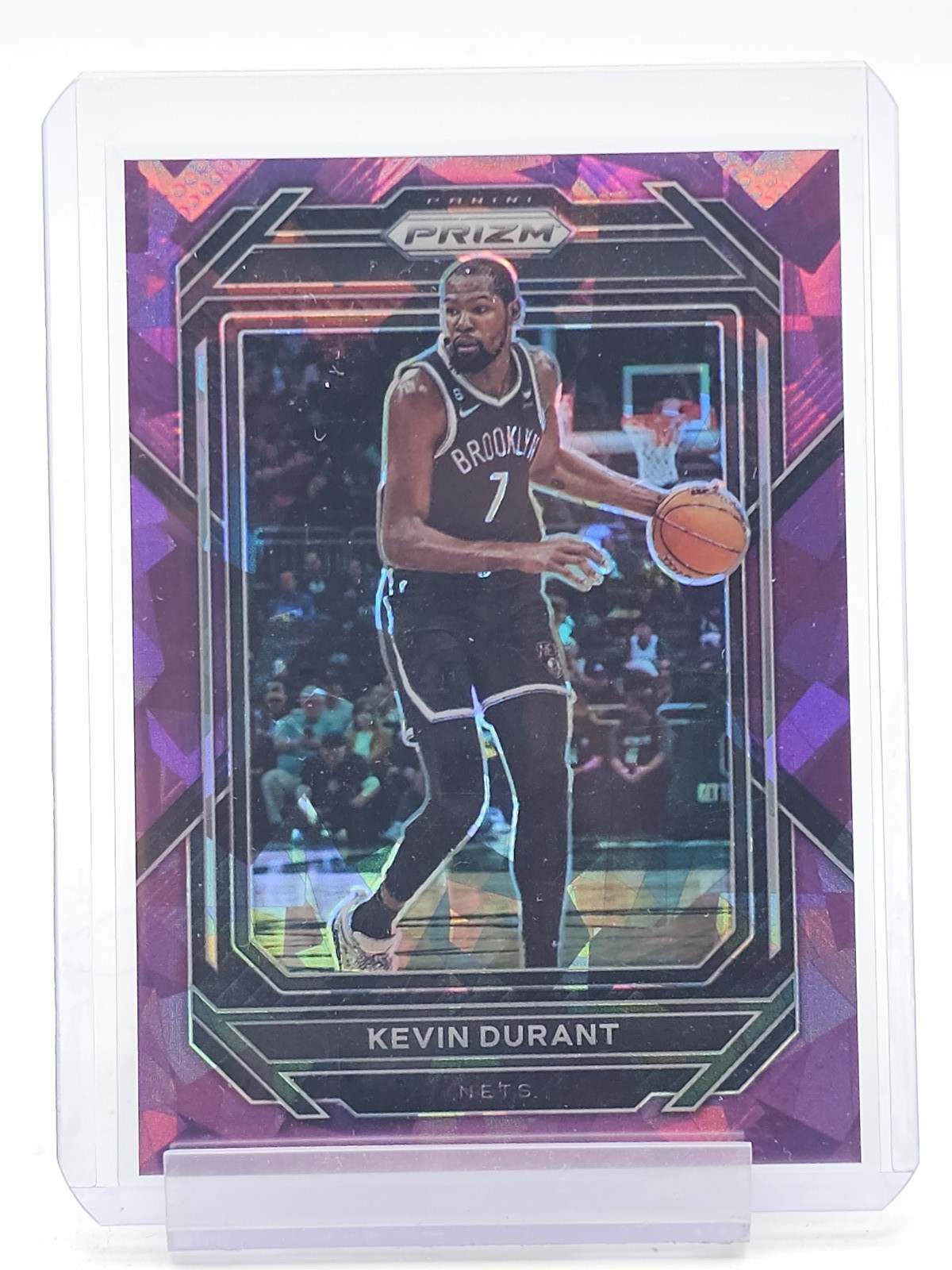 KEVIN DURANT 2022-23 PRIZM PURPLE CRACKED ICE #10 NETS /149 Q4435
