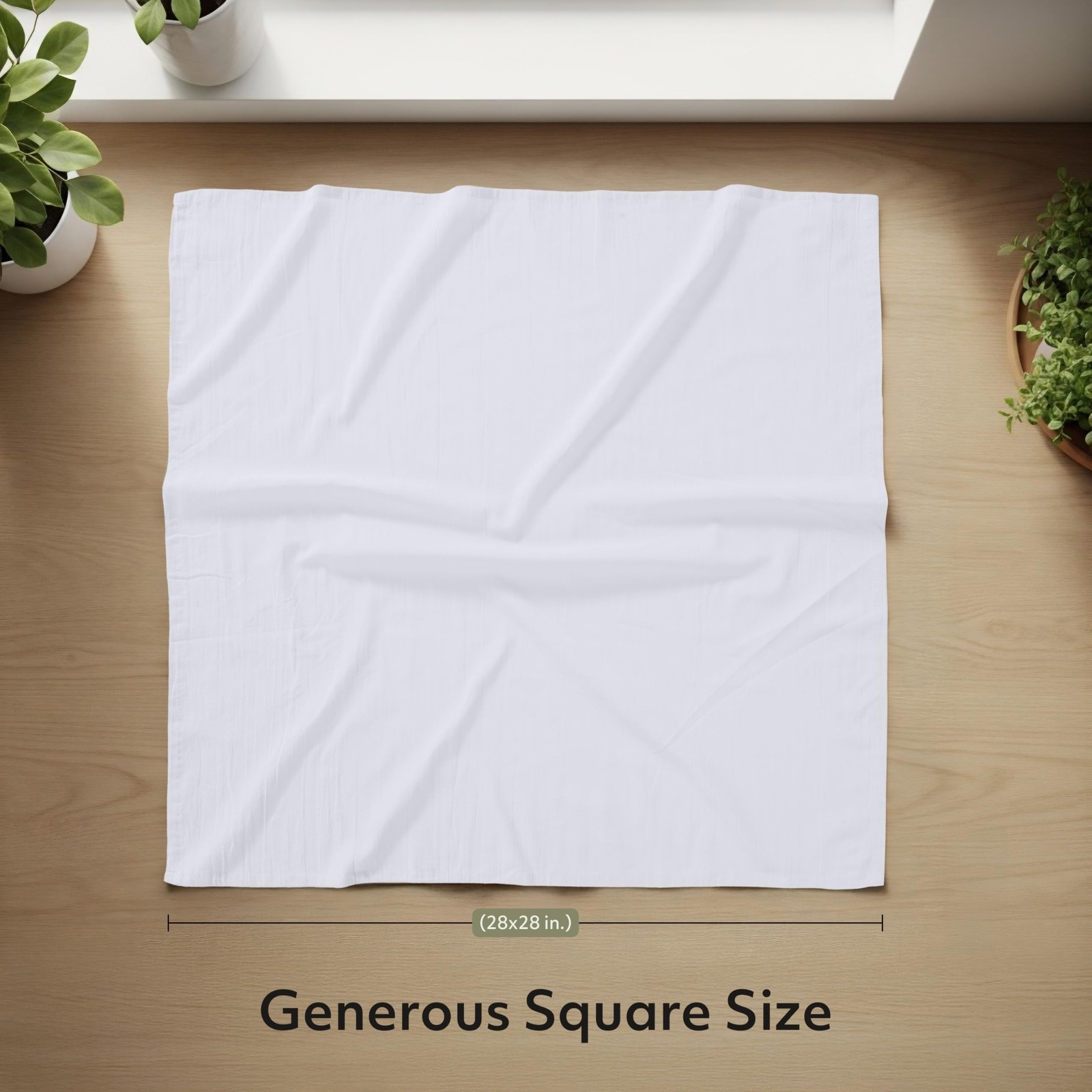 Utopia Kitchen White Flour Sack Towels [12 Pack - 28 X 28 Inch] 100% Cotton Tea