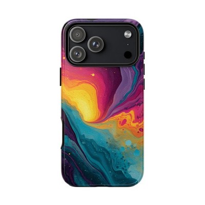 Phone Ink - iPhone | Galaxy | Pixel Case - Pink Teal Neon Liquid Wave