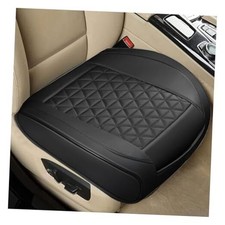 Leather Car Seat Cover, Auto Front Bottom Seat Cover Luxury Car Seat Black