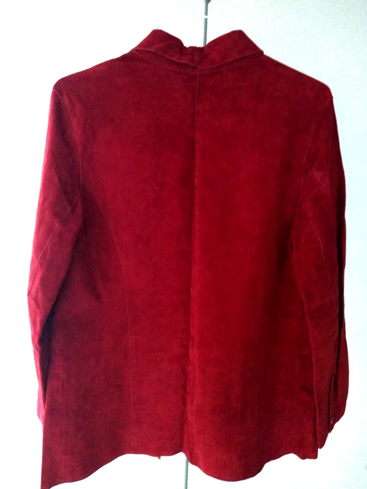 Marsh Landing Women's Red 100% Suede Leather Shirt size M - Image 2 of 4