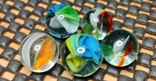 .51"-.42" PEEWEE CATEYE MARBLES LOT- HTF SIZES -MULTICOLORS- MINT/ MINT-
